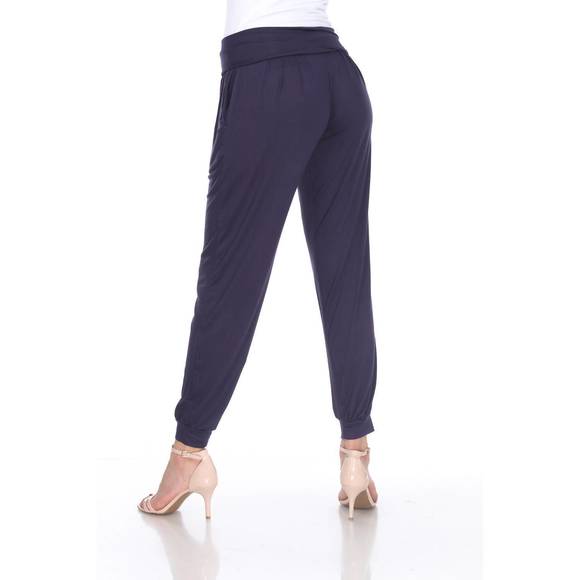 NEW WHITE MARK women's harem pants in navy - Picture 3 of 3